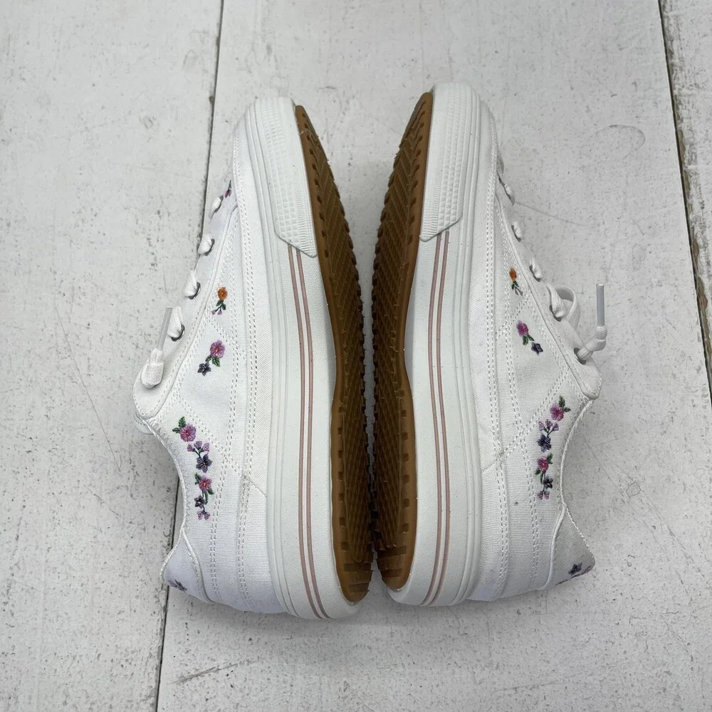 Skechers Air-Cooled Arch Fit Shoes Womens Size 7 White Floral Sneakers Walking - Picture 8 of 10
